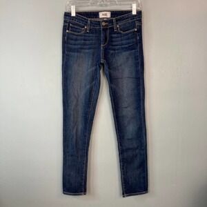 PAIGE Skyline Ankle Peg Jeans in Celestine Wash Size 25 Dark Medium Wash Denim